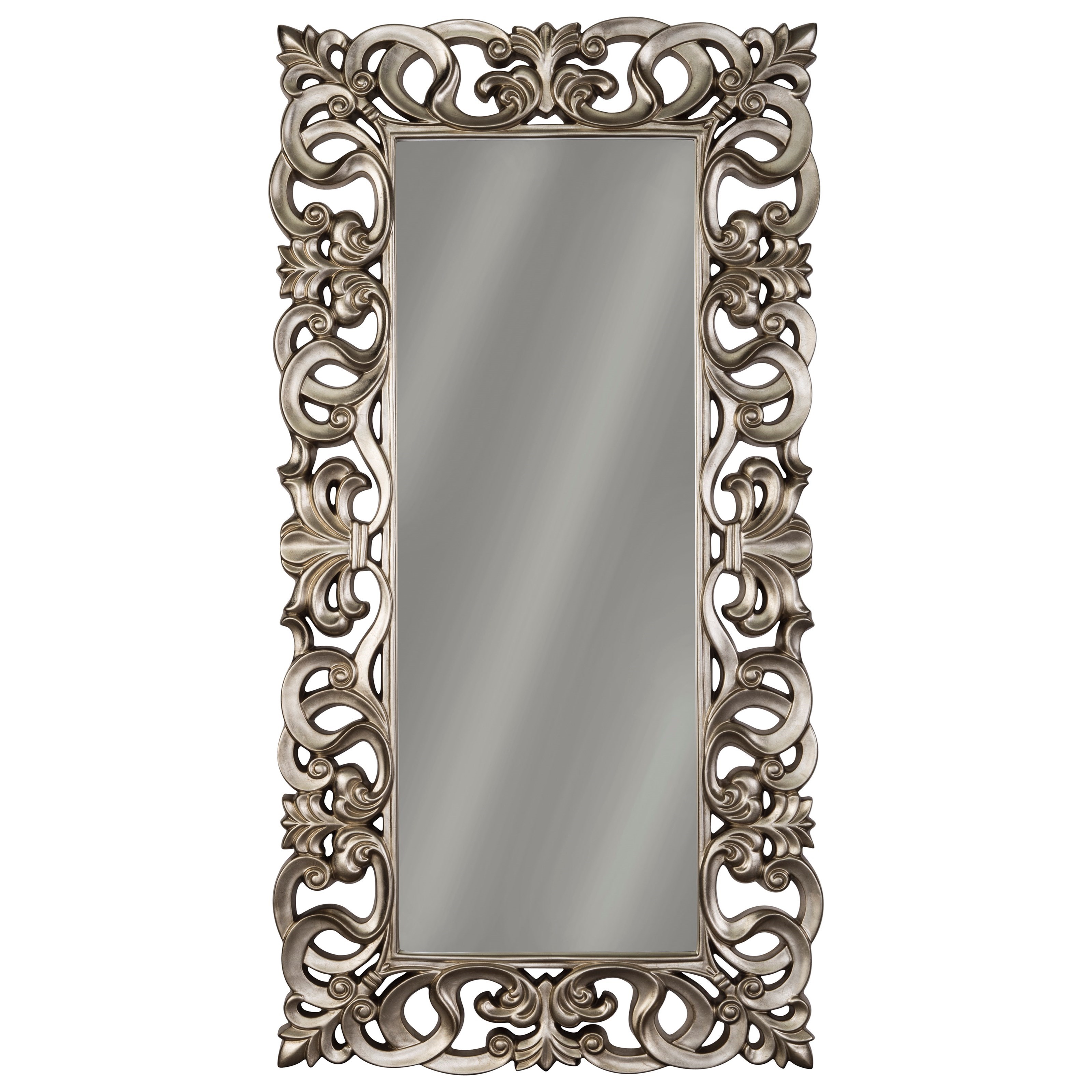 Signature Design by Ashley Accent Mirrors Lucia Antique Silver Finish Accent Mirror Royal
